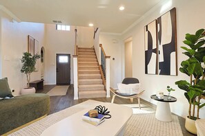 TV, fireplace, offices - Luxe House Stay w Glamping, Pool, Golf Sim, Cinema (Royse City)