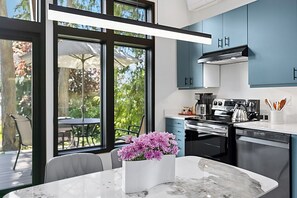 Fridge, microwave, oven, stovetop - Mt Rainier View Beachfront Retreat - Private Beach (Poulsbo)