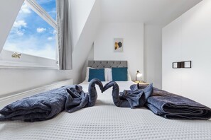 2 slaapkamers, een strijkplank/strijkijzer, wifi, beddengoed