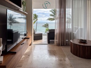 Apartment, Multiple Beds, Hot Tub, Ocean View (Naarena 201) | Living area - Luxury by the sea Unmatched Comfort (Bucerías)