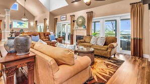 TV, fireplace, offices - Blessing on the Bay- North Cape Bay Front (Port St. Joe)