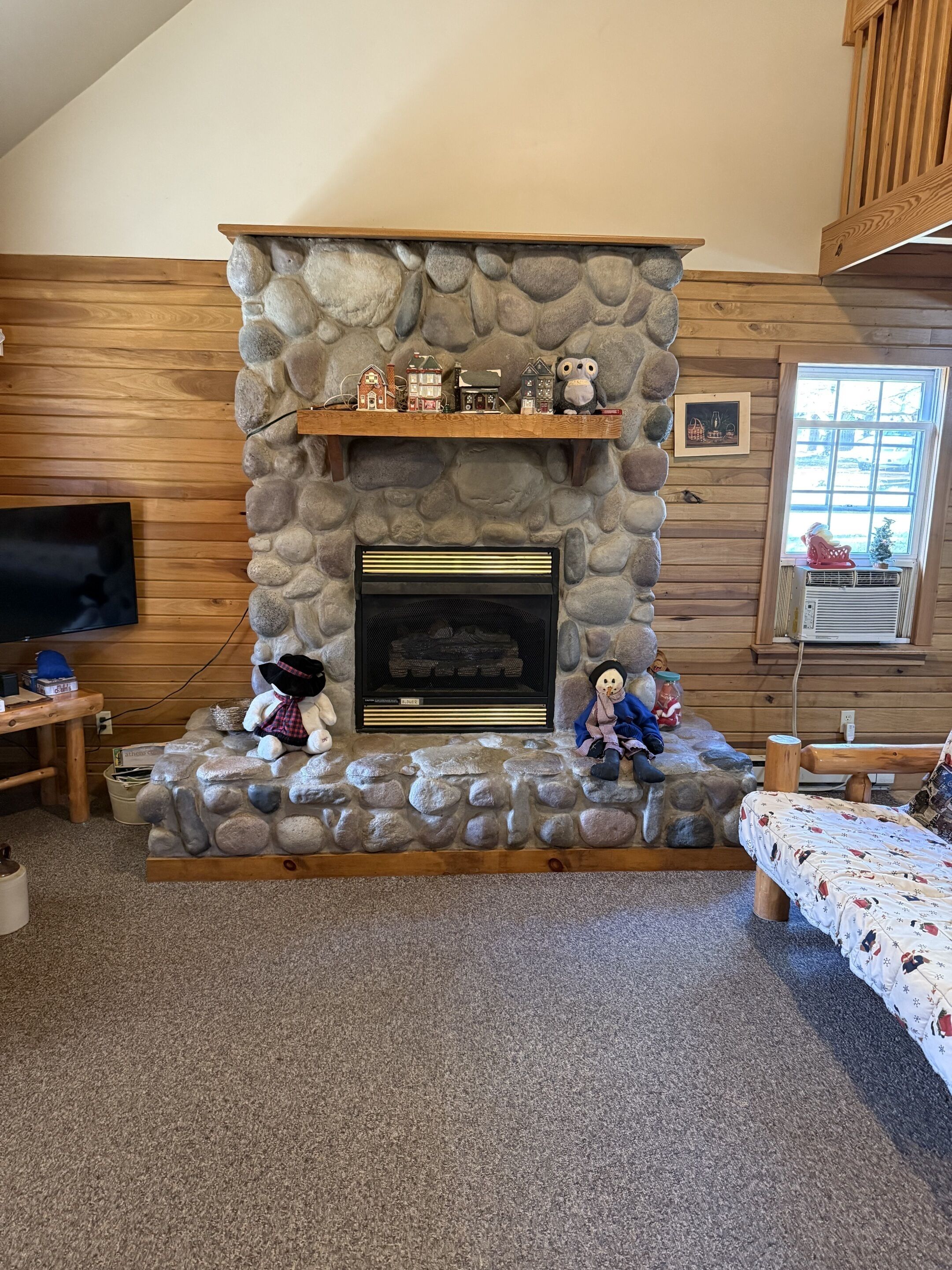 Smart TV, fireplace