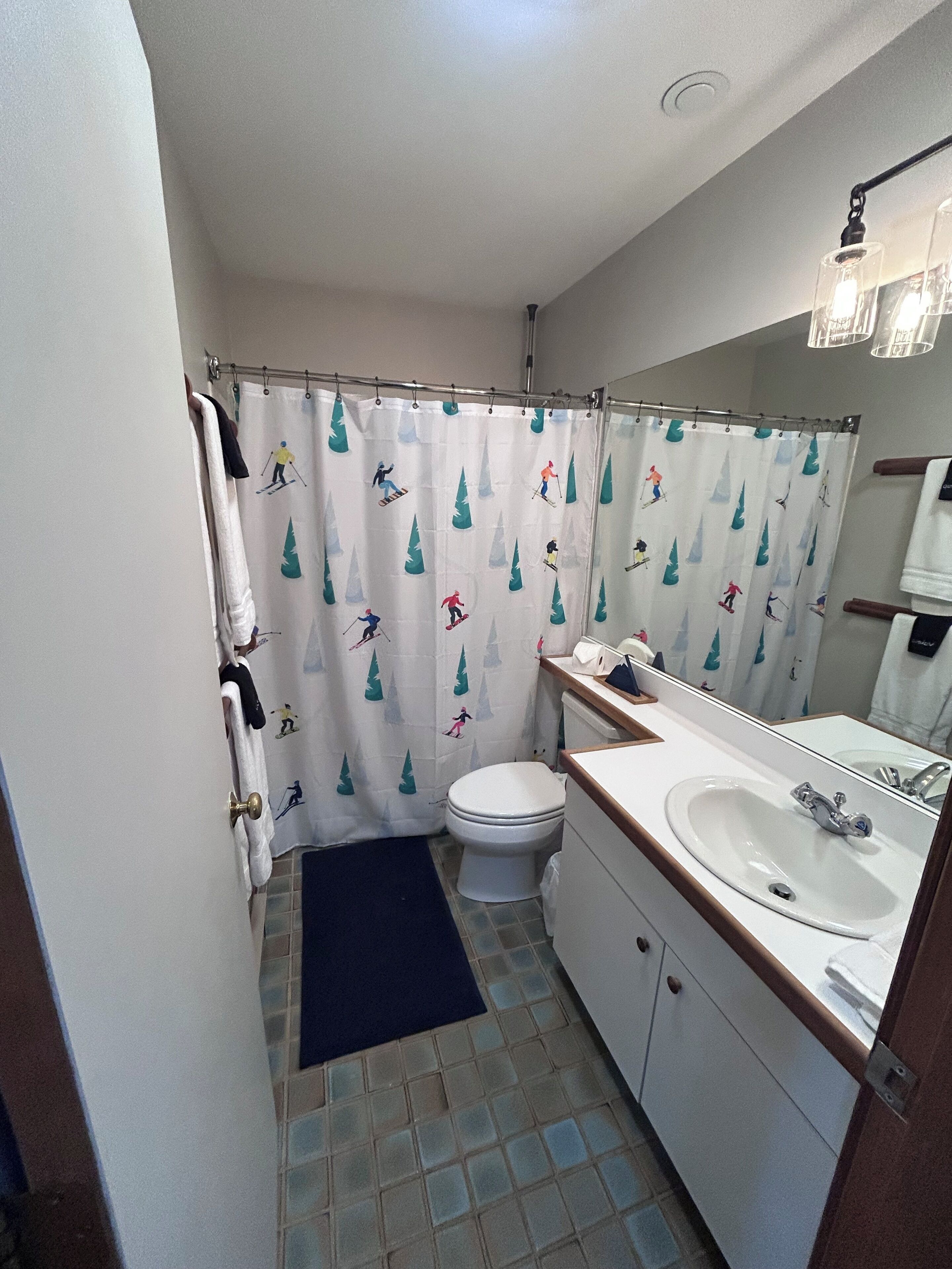 Towels, soap, shampoo, toilet paper