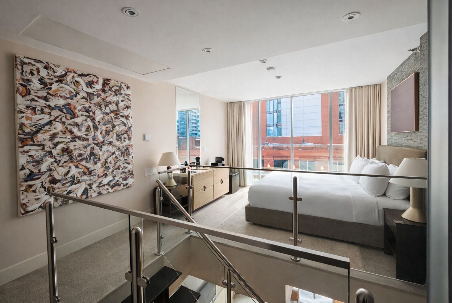 Loft estándar, 1 cama de matrimonio grande | Sábanas de algodón egipcio y ropa de cama de alta calidad