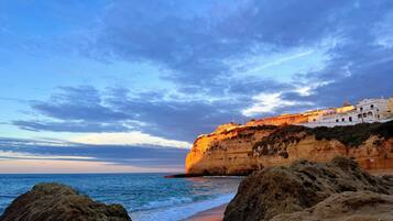 Sun-loungers, beach towels