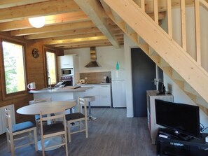 Fridge, microwave, oven, dishwasher - LE CHALET HUGO - BESSE AND SAINT ANASTAISE (BESSE ET SAINT ANASTAISE)