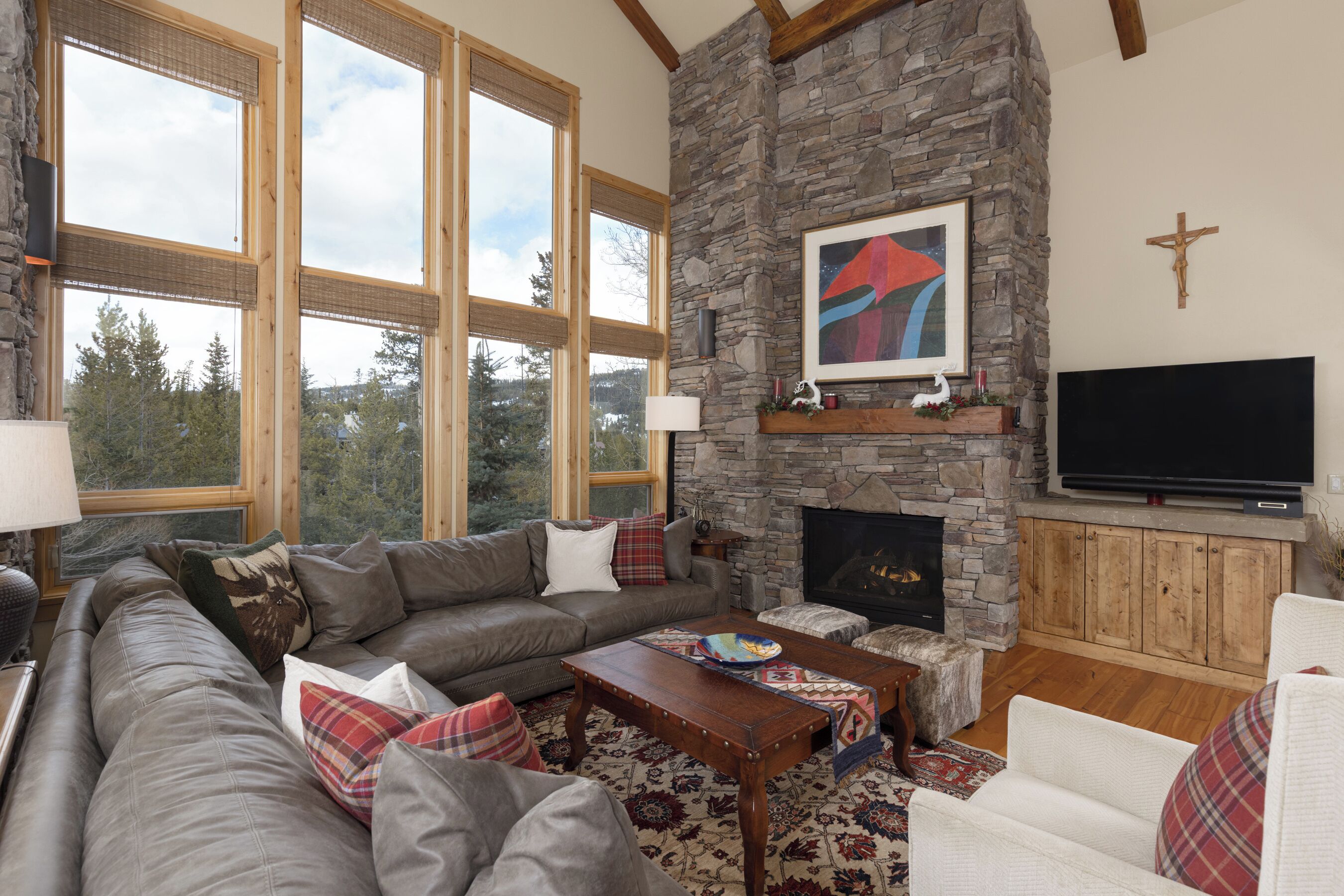 TV connectée, cheminée