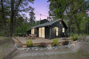 Exterior - Acorn Acres Cozy Retreat, Fire Pit, Nature Views, Near Trails & Lakes! Sleeps 6 (Bitely)