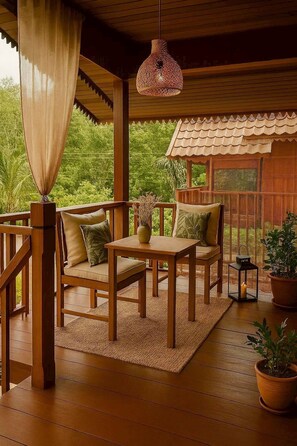 Classic Bungalow, Park View | Terrace/patio - Teak House Lanta (Ko Lanta)