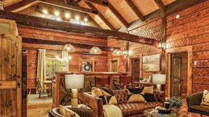 Interior - Serene 2-bedroom cabin with AC in Beech Mountain, hot tub Large Deck, Fire place (Beech Mountain)