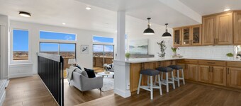 Modern mountain home with views