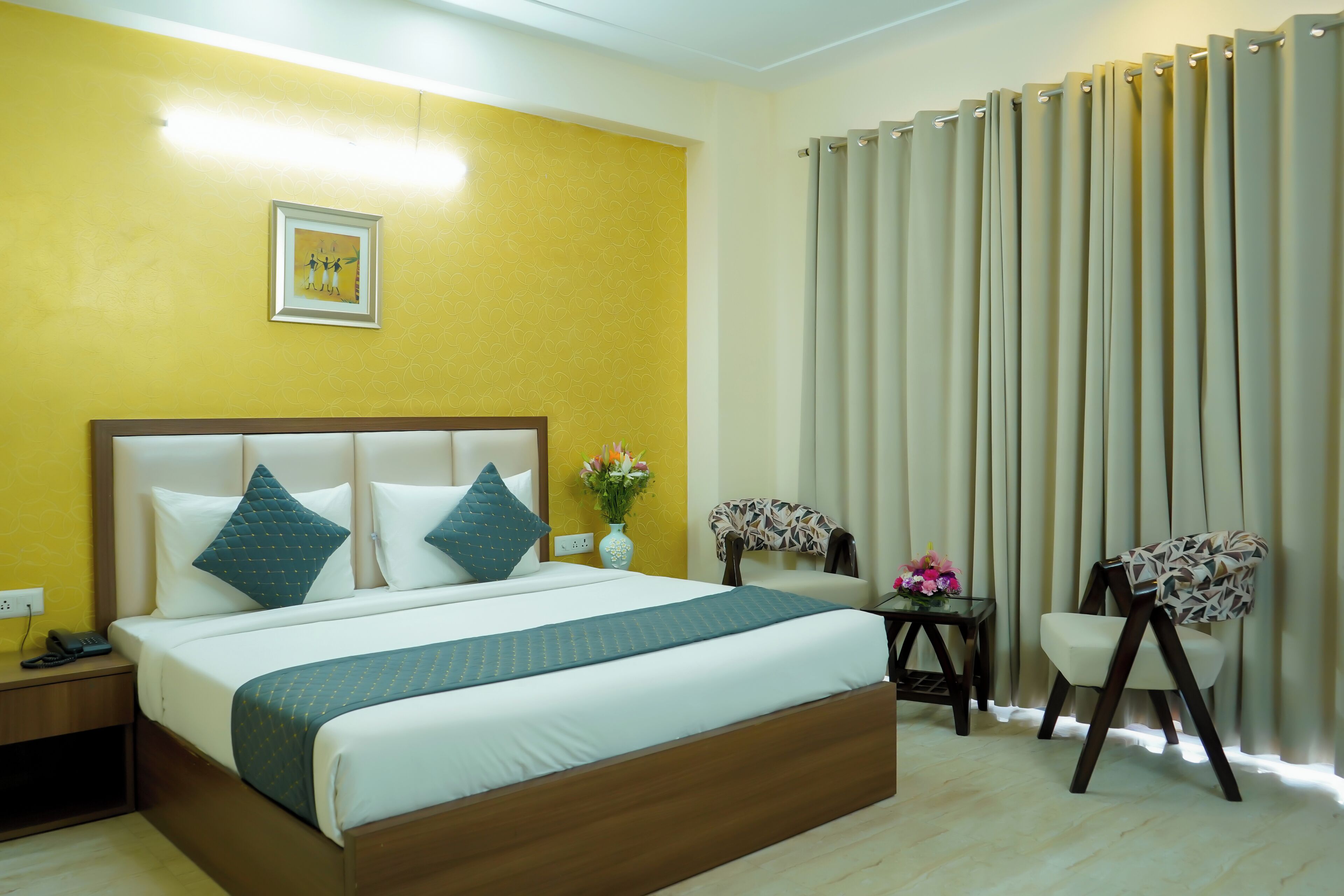 Chambre Deluxe, 1 chambre, balcon | Coffre-fort, espace de travail pour ordinateurs portables