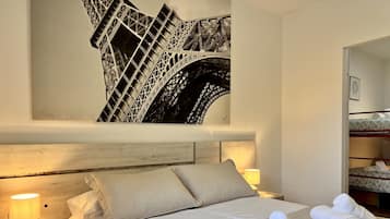 4 chambres, fer et planche à repasser, lit parapluie, Wi-Fi gratuit