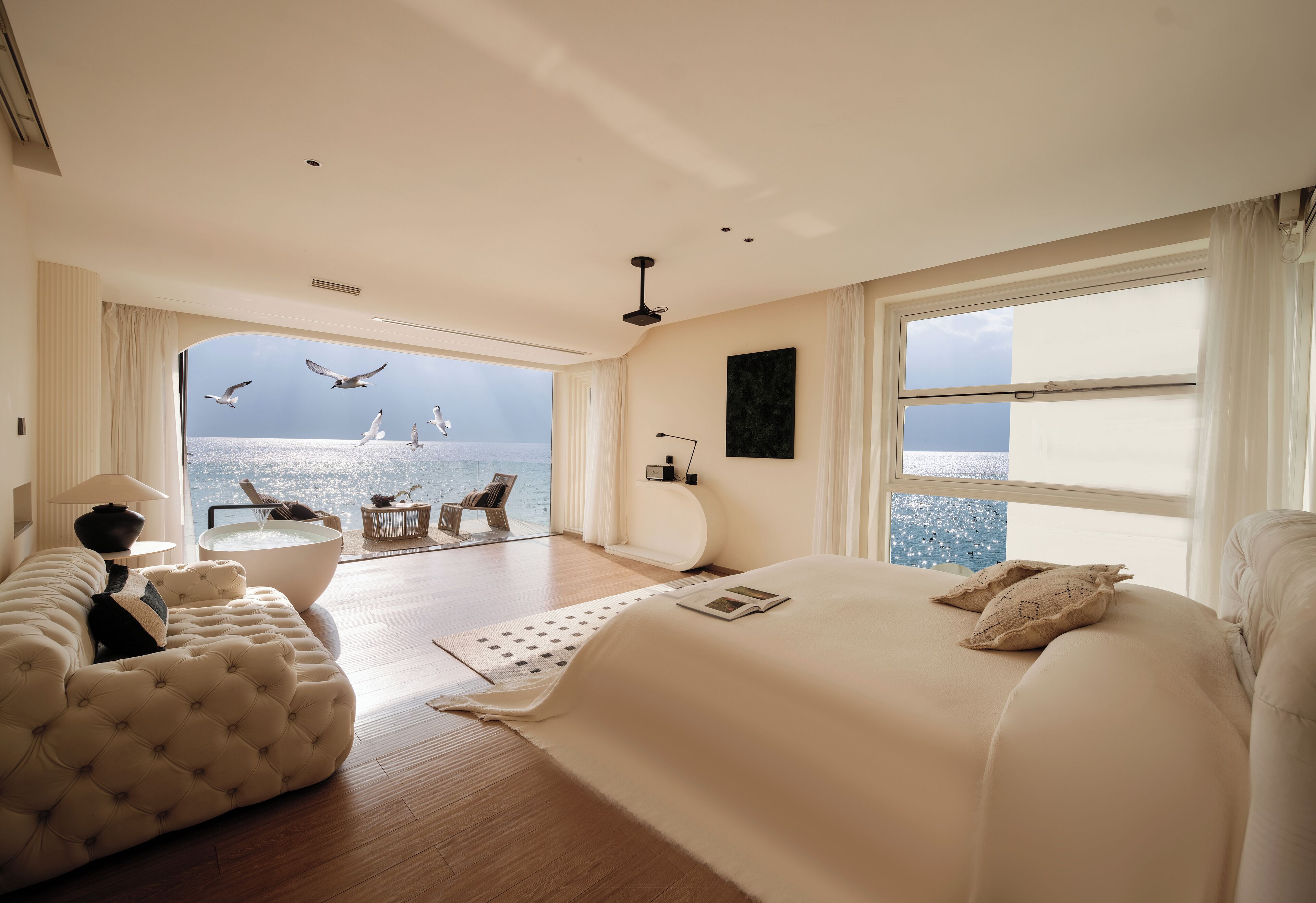 Signature Double Room, Sea View | Down comforters, minibar, desk, blackout drapes