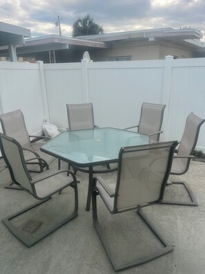 Outdoor dining - 2 bedroom unit 2 blocks to the beautiful gulf beaches (Treasure Island)