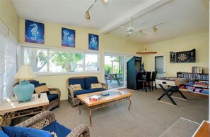 Télévision, cheminée, jeux vidéo, lecteur de DVD