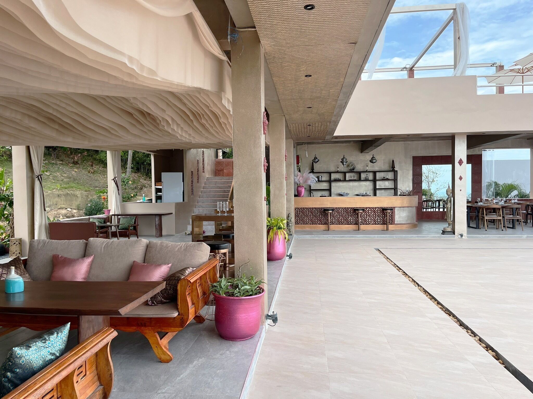 Villa Deluxe, vista al mar | Restaurante al aire libre
