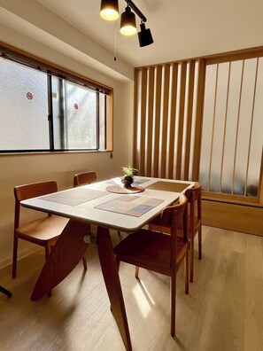 Dining - Raku6 Designer-style Japanese-Western Two-bedroom Ryokan / 15 mins to Shinjuku, (Nakano-ku City)