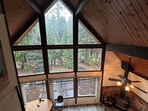 Cozy Mountain A-Frame with Large Windows & Forest Views