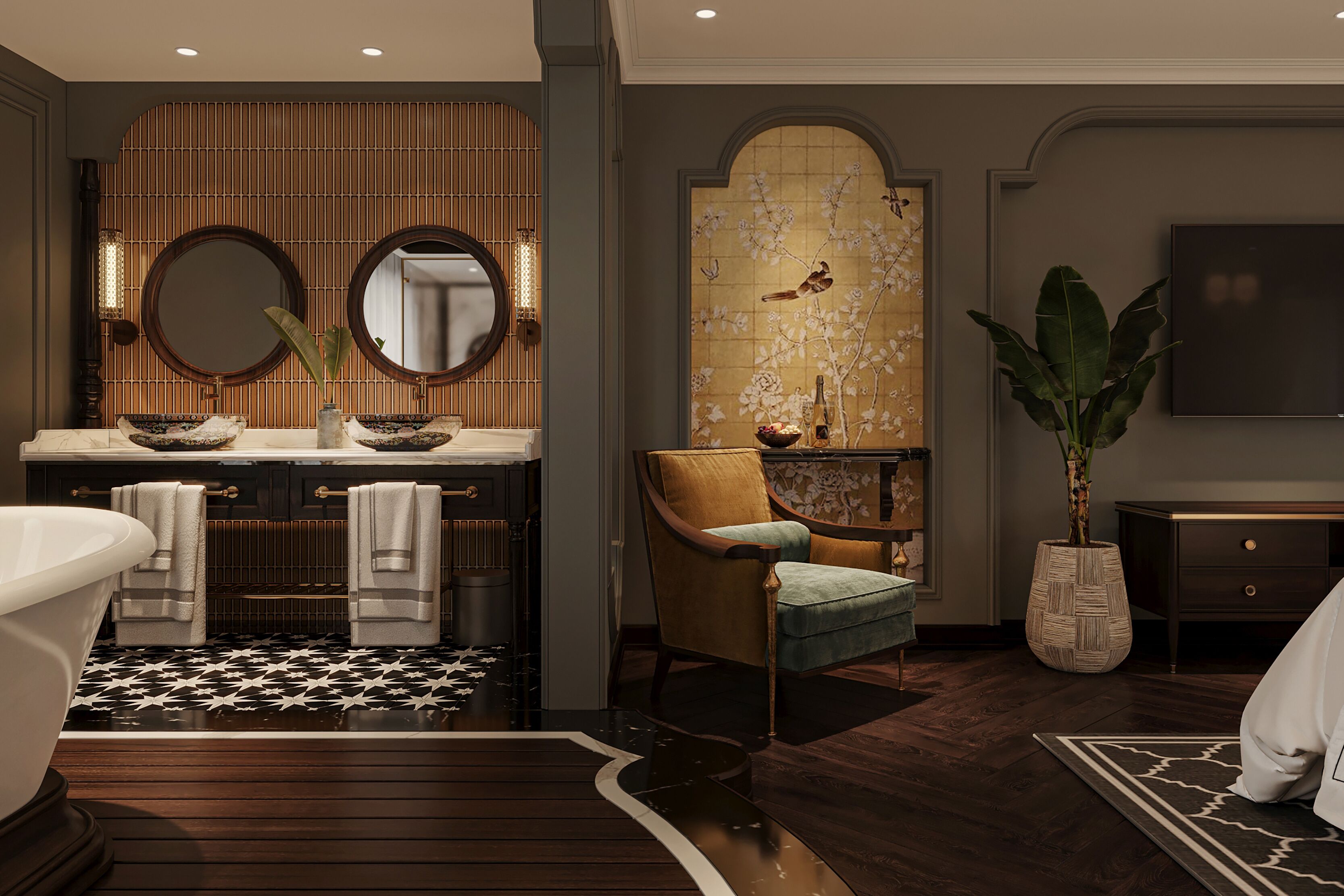 免费洗浴用品、吹风机、拖鞋、毛巾