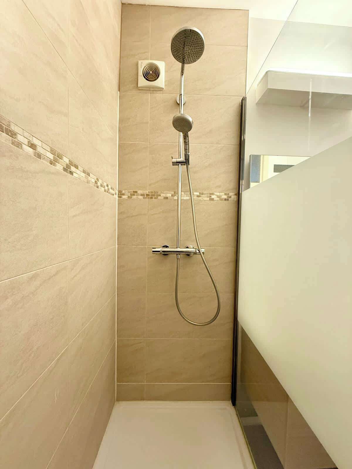Shower, hair dryer