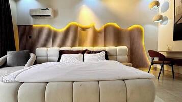 Standard Apartment, Balcony, City View | In-room safe, desk, laptop workspace, blackout drapes