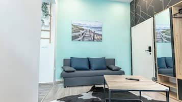 Apartamento básico | Ferros/tábuas de passar roupa, Wi-Fi de cortesia