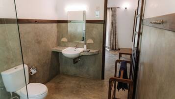 Doccia, asciugamani, carta igienica