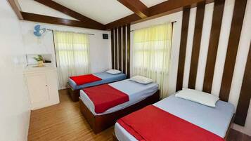 Desk, free WiFi, bed sheets