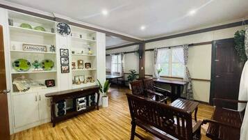 Desk, free WiFi, bed sheets