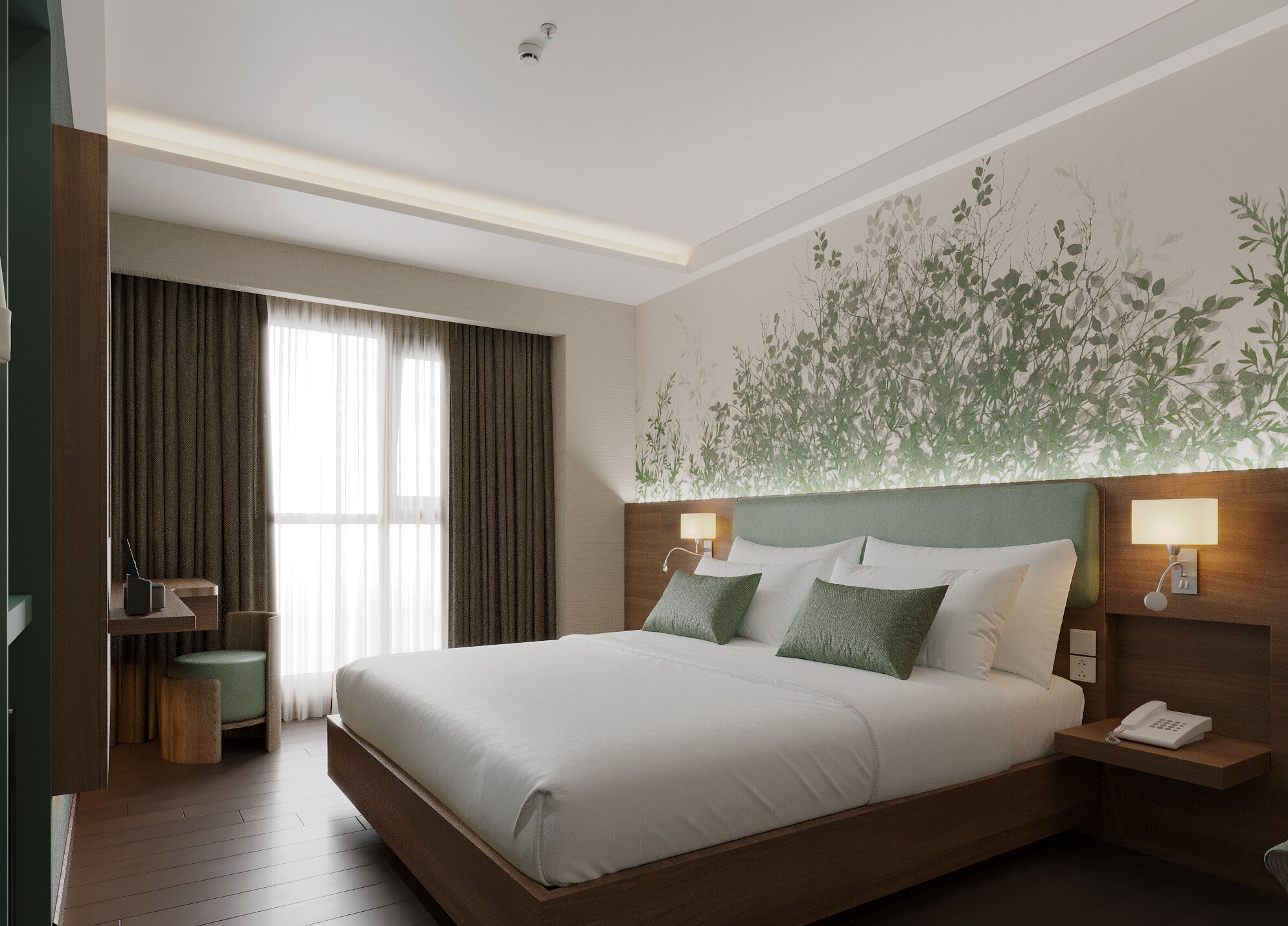 Deluxe Double Room, City View | Desk, laptop workspace, free WiFi