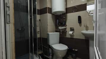 Hair dryer, towels, toilet paper