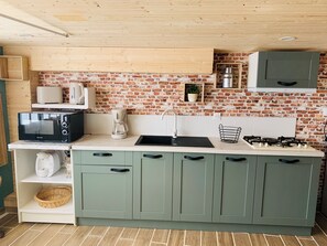 Fridge, microwave, oven, stovetop - Monique's place! (Chancenay)