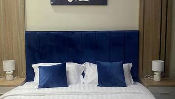 Family Apartment | In-room safe, laptop workspace, blackout drapes, soundproofing