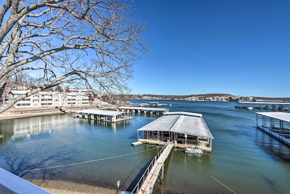 Apartment (3 Bedrooms) | Interior - Balcony w/ Lake Views: Waterfront Ozarks Condo! (Osage Beach)