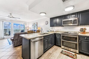Fridge, microwave, oven, stovetop - Welcome to Ocean Mile G-4! (St. George Island)