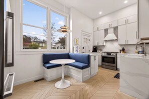 Fridge, microwave, oven, stovetop - Chic 2BR Near Forsyth Park w/ Courtyard, Parking by Lucky Savannah (Savannah)