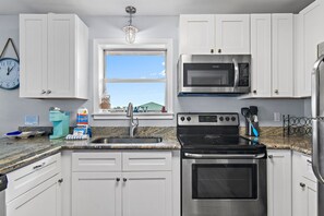 Fridge, microwave, oven, stovetop - 🏖️St. Martin Beachwalk Villas 231 | Walk to the Beach | Prime Location (Destin)