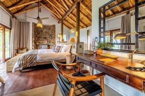 In-room safe, desk, laptop workspace, free WiFi - Buffalo Ridge Safari Lodge (Madikwe Game Reserve)