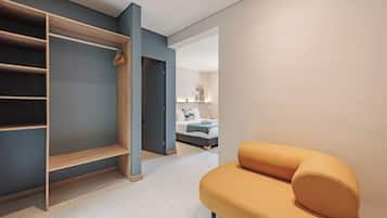 Habitación doble superior | Caja fuerte, escritorio, espacio para trabajar con un portátil