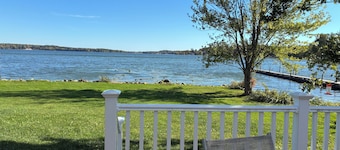 Lakefront 2-bedroom home with dock and AC, minutes from Chautauqua, Sleeps 6