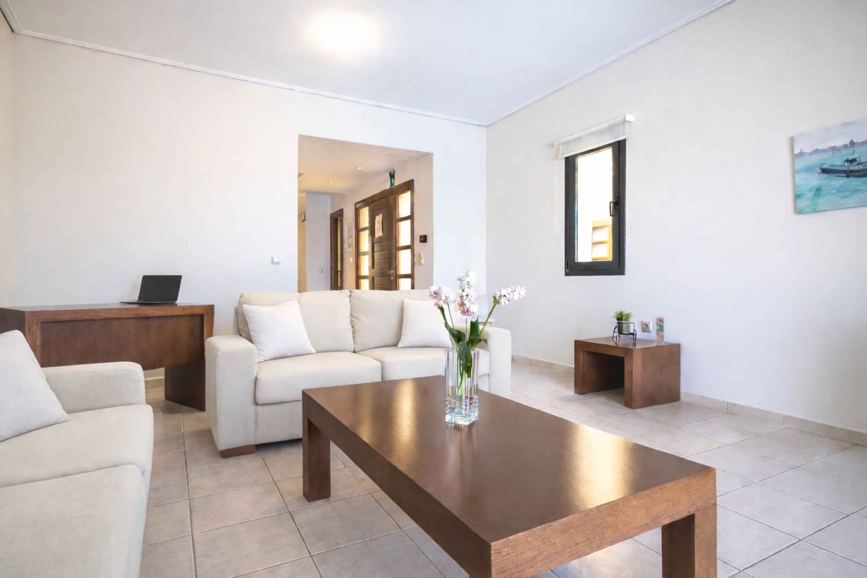 Luxury Villa, 3 Bedrooms, Private Pool, Sea View | Living area | 40-inch Smart TV with satellite channels, Netflix, DVD player