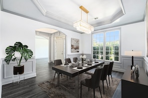 Dining - Spacious 5 Bedroom House. Perfect for Groups & Getaways in quaint Lawrenceville (Lawrenceville)