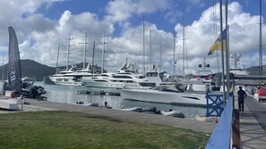Marina - Amazing views in a Peaceful 2-bedroom Apt.
overlooking charming Falmouth Harbour (St. Johns)