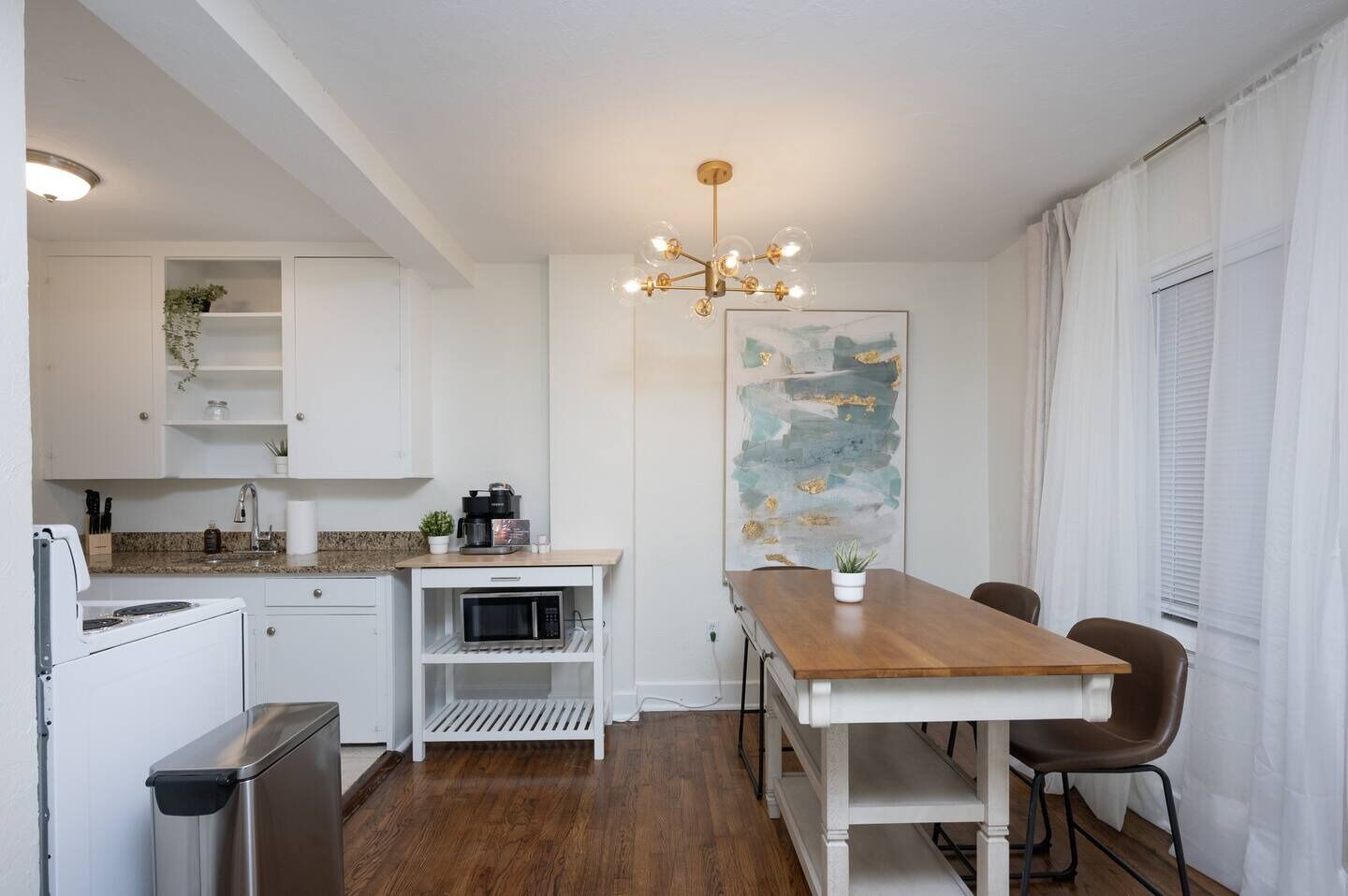 Microwave, stovetop, dishwasher