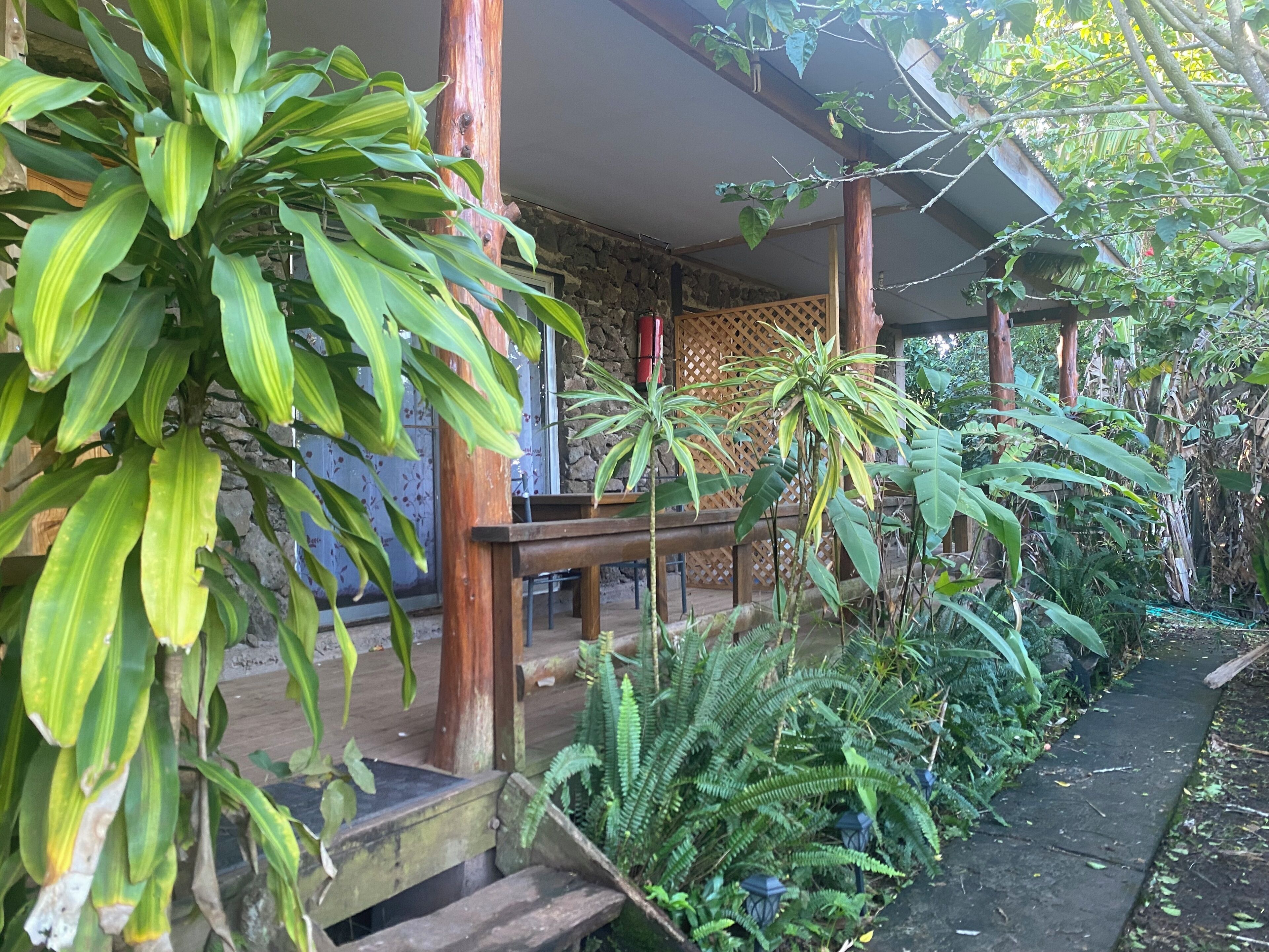 Cabana standard, varanda, vista para o pátio | Terraço/pátio