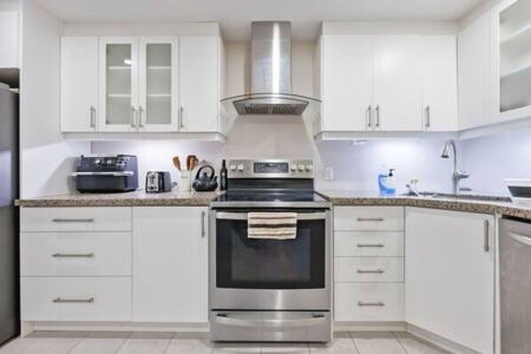 Microwave, oven, stovetop, dishwasher