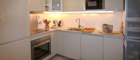 Fridge, oven, stovetop, dishwasher