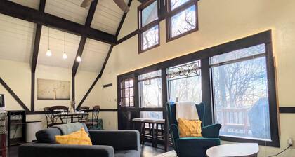 Spring is here! Mountain chalet with theater, game room, fire pit, & views!