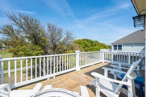 Terrace/patio - Seas the Day: Dog-Friendly. Soundside, Private Pool, Currituck Club Amenities! (Corolla)